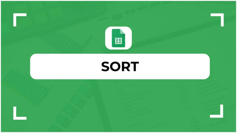 SORT Google Sheets