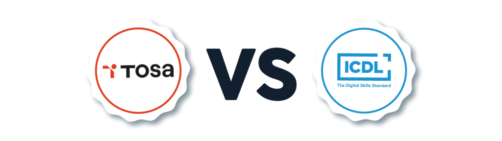 Certification Tosa vs ICDL formation google sheets