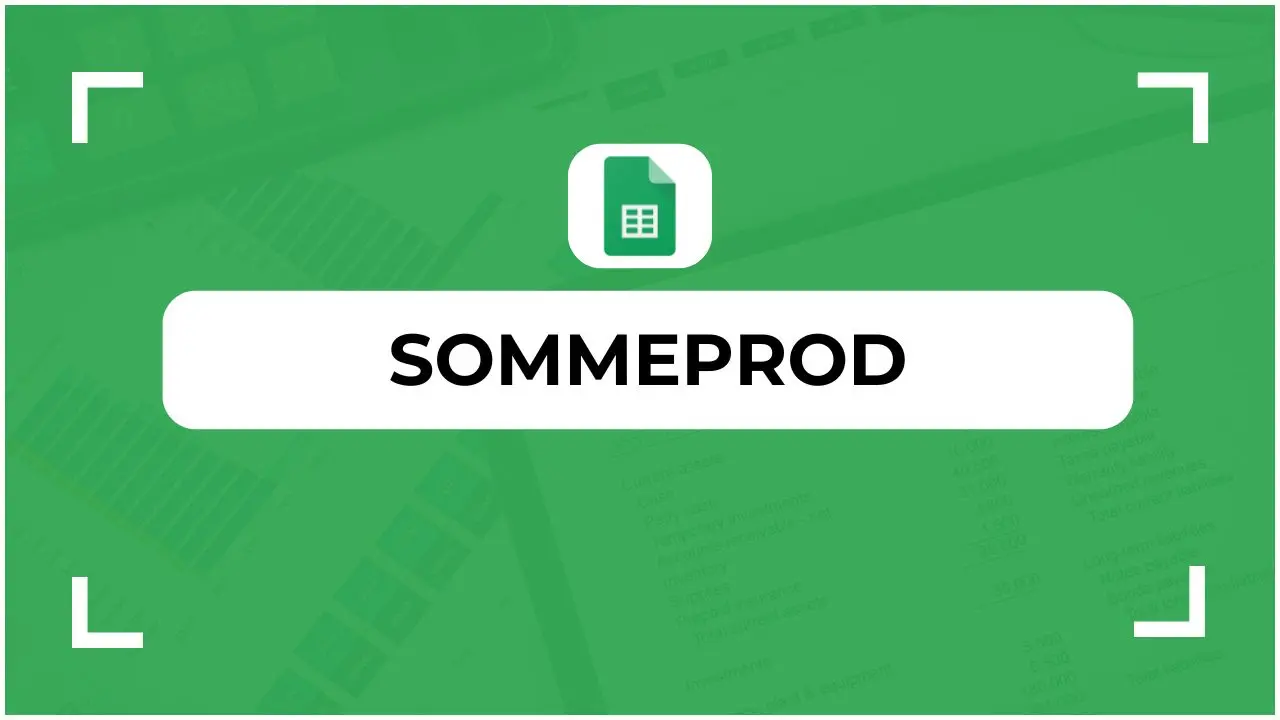 Fonction SOMMEPROD