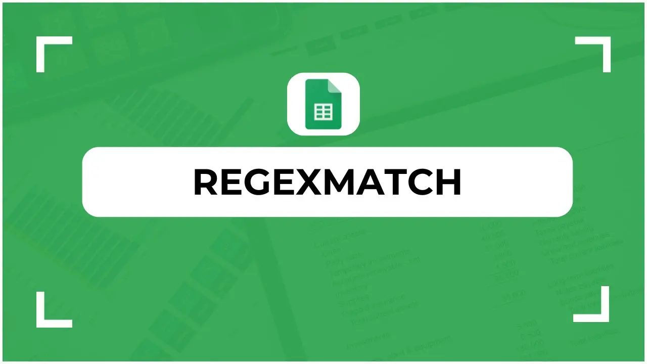 Fonction REGEXMATCH