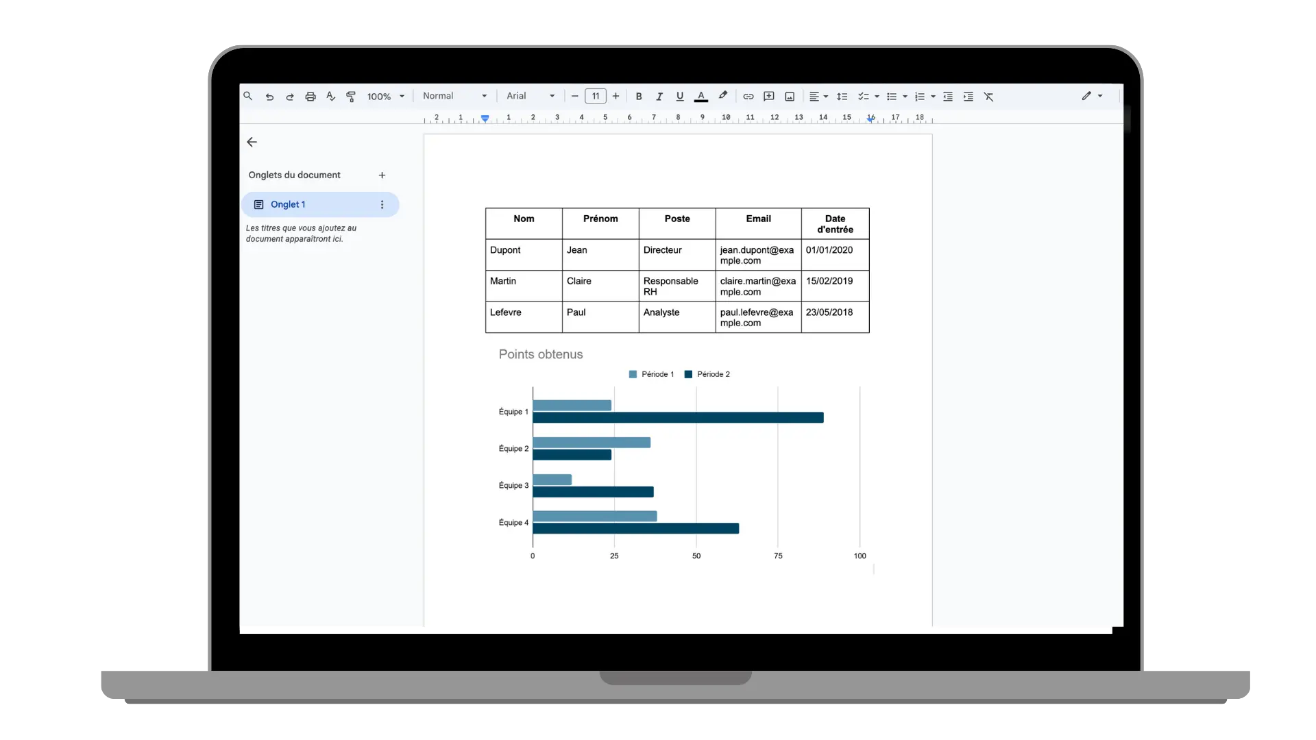 formation google docs pour les professionnels insérer des tableaux