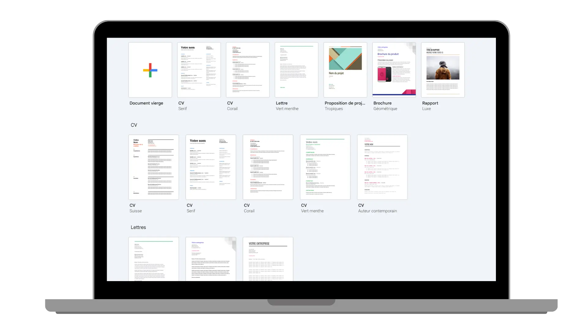 formation google docs sur mesure mise en forme