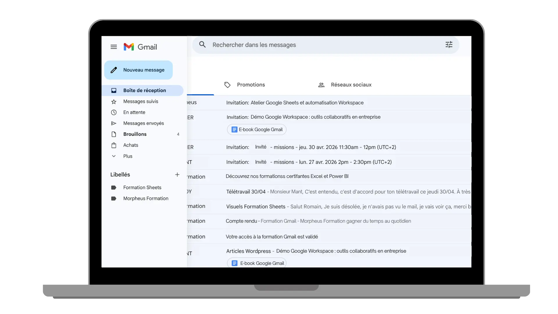 formation gmail spécialisée pour les professionnels 