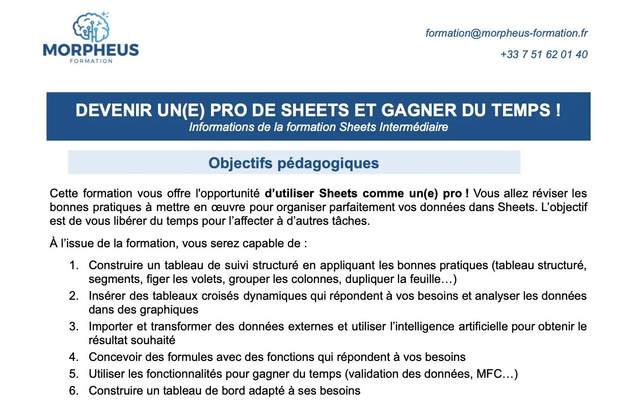 prgramme DP intermédiaire sheets