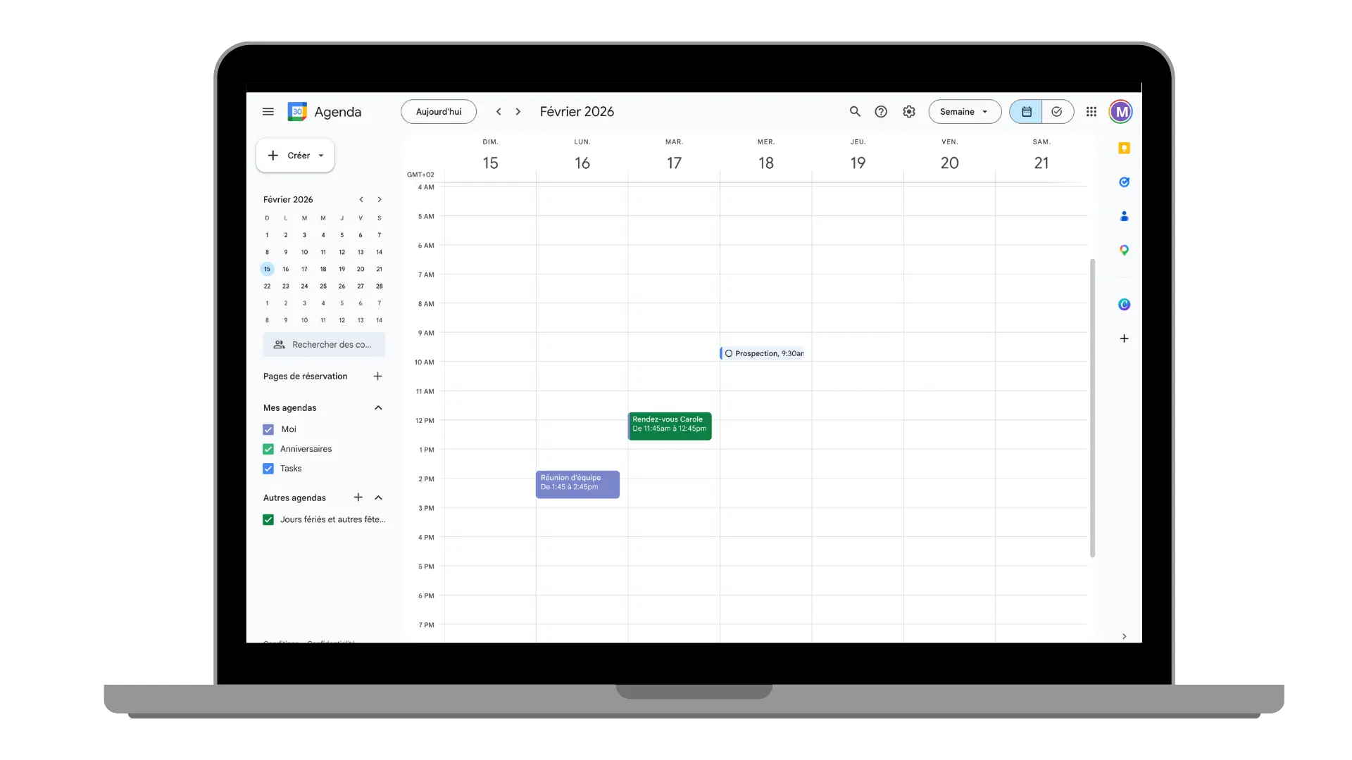 formation google agenda planning