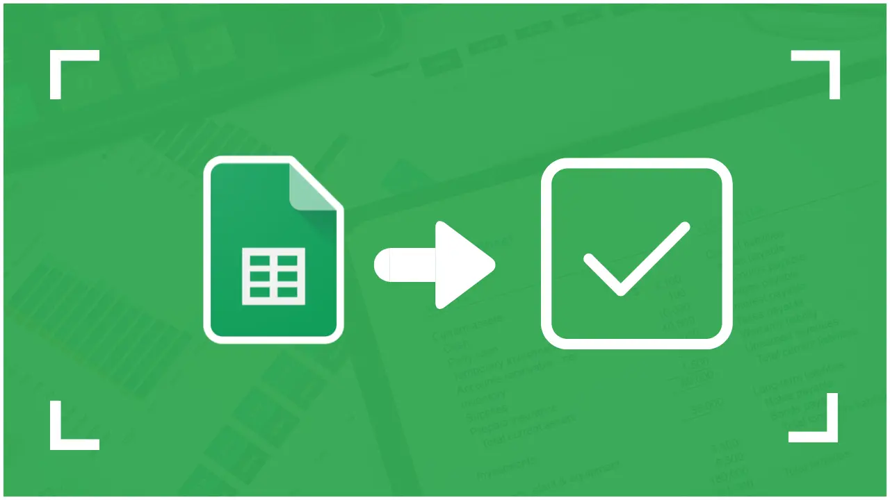 gérer une case à cocher Google Sheets