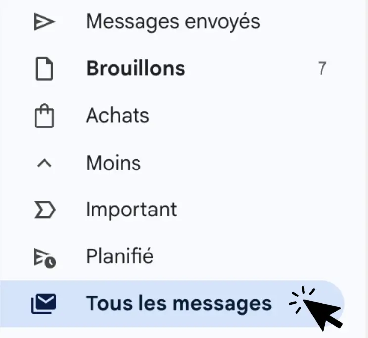 récuperer un mail supprimer sur gmail