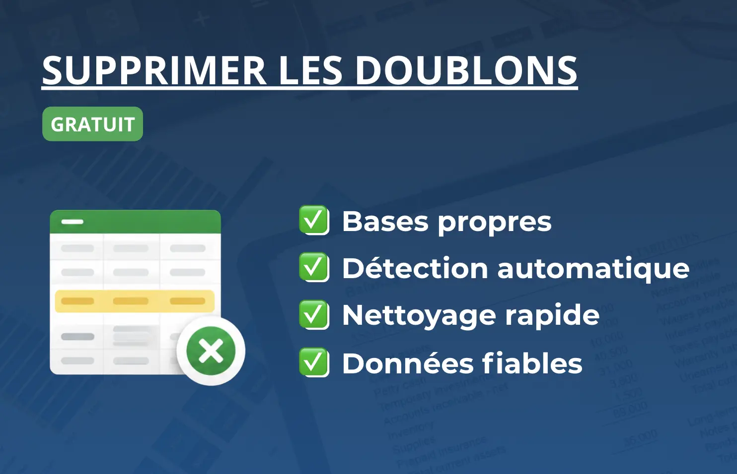 Cours gratuit google sheets supprimer mes doublons
