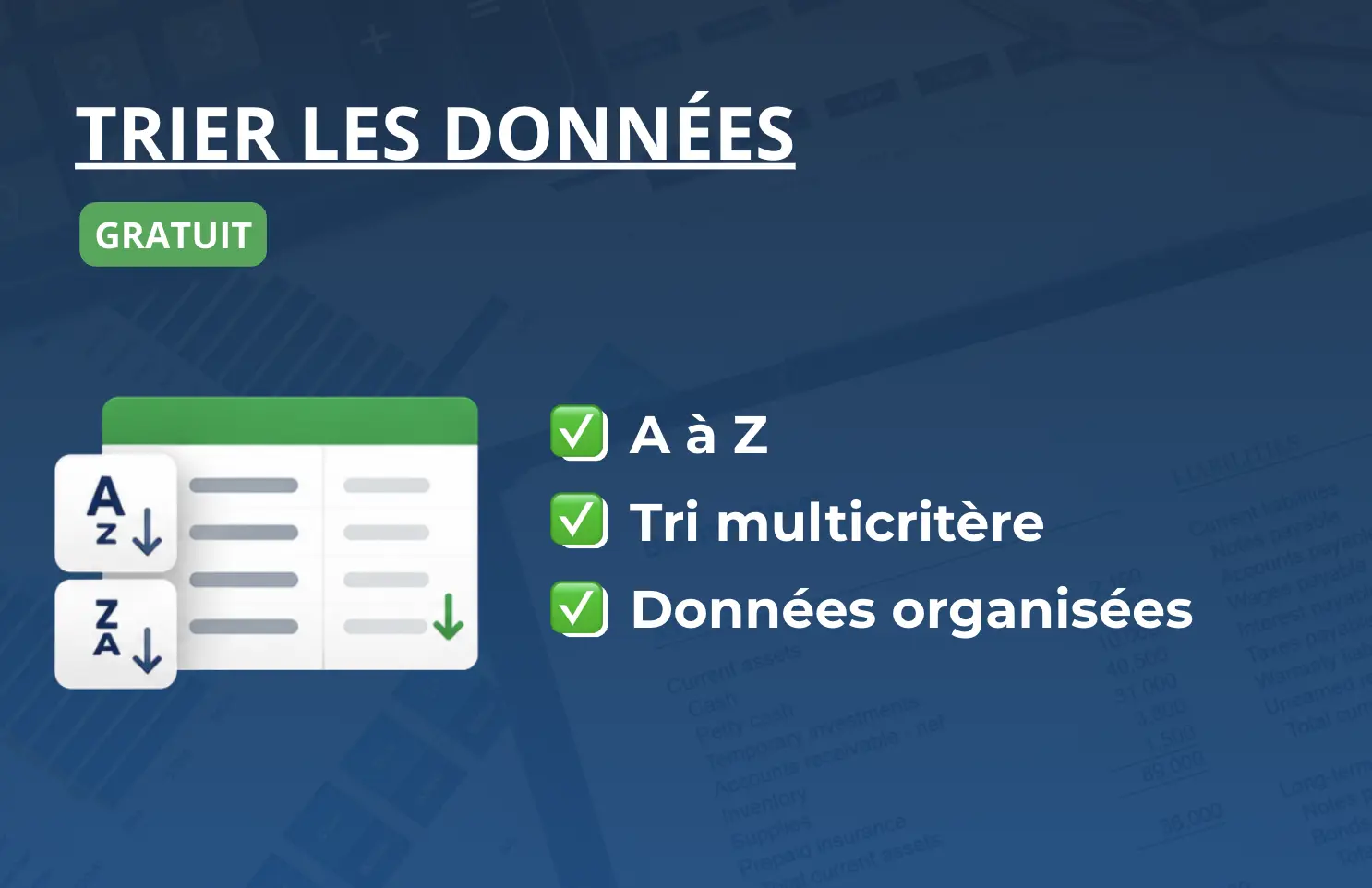 Cours gratuit google sheets trier les données
